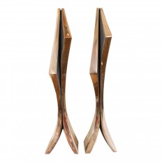 Pair of bronze vertical sculptures